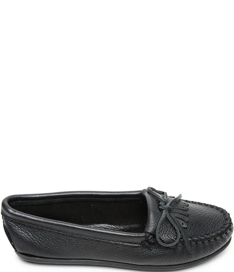 Minnetonka Deerskin Kilty Bow Detail Moccasins