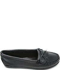 Minnetonka Deerskin Kilty Bow Detail Moccasins