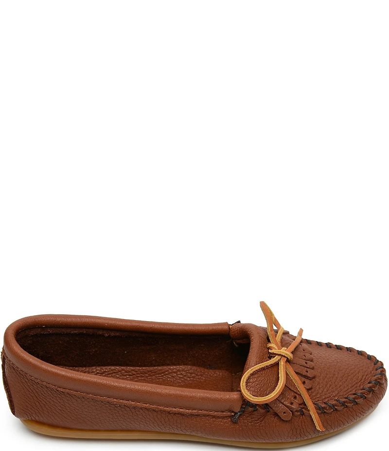 Minnetonka Deerskin Kilty Bow Detail Moccasins
