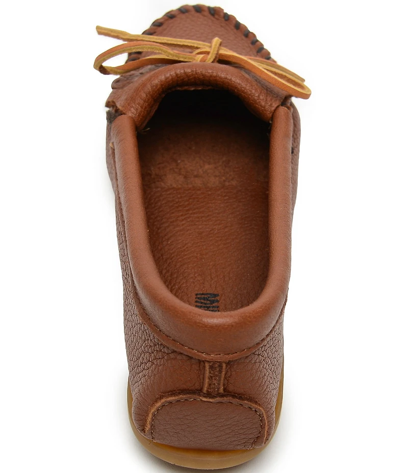 Minnetonka Deerskin Kilty Bow Detail Moccasins