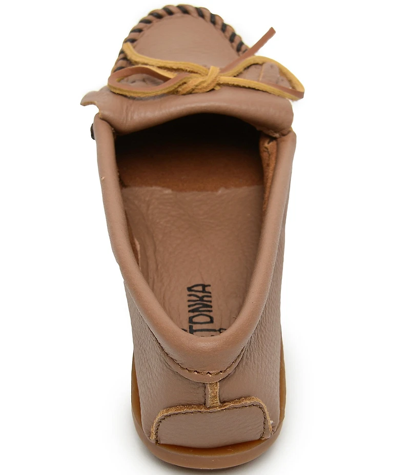 Minnetonka Deerskin Kilty Bow Detail Moccasins