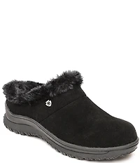 Minnetonka Emerson Suede Water Resistant Pile Lined Mules