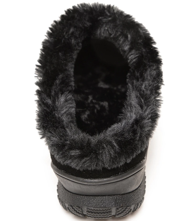 Minnetonka Emerson Suede Water Resistant Pile Lined Mules