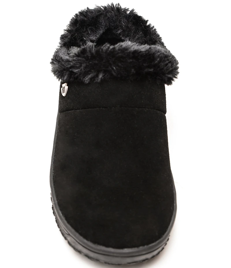 Minnetonka Emerson Suede Water Resistant Pile Lined Mules