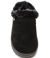 Minnetonka Emerson Suede Water Resistant Pile Lined Mules