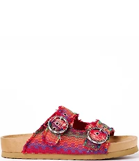 Minnetonka Georgine Horizon Buckled Platform Slide Sandals