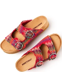 Minnetonka Georgine Horizon Buckled Platform Slide Sandals