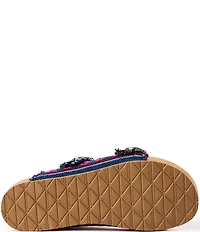 Minnetonka Georgine Shadow Geo Buckled Platform Slide Sandals