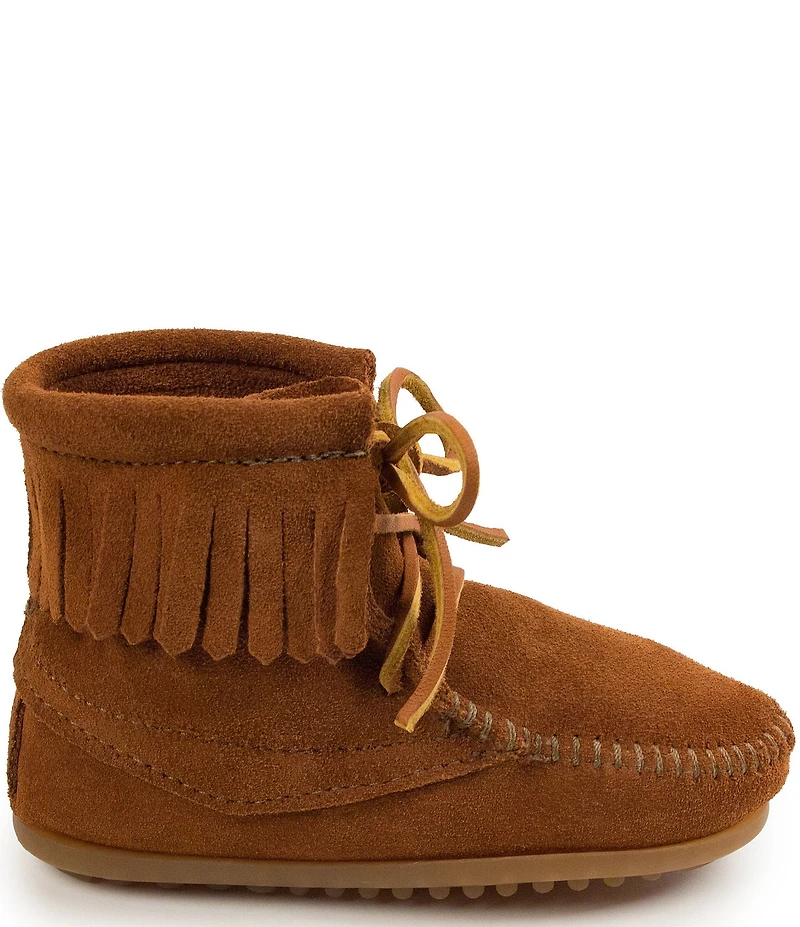 Minnetonka Kids' Suede Fringe Detail Tramper Boots (Youth)