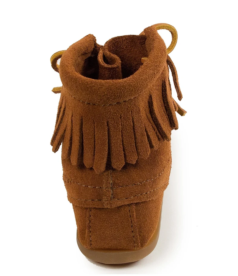 Minnetonka Kids' Suede Fringe Detail Tramper Boots (Infant)