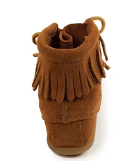 Minnetonka Kids' Suede Fringe Detail Tramper Boots (Toddler)
