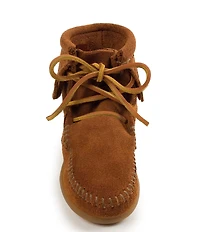 Minnetonka Kids' Suede Fringe Detail Tramper Boots (Toddler)