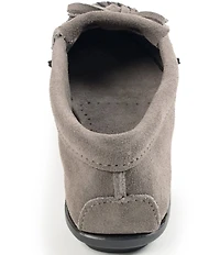 Minnetonka Kilty Suede Kiltie Bow Detail Moccasins