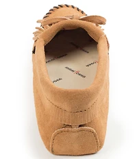Minnetonka Kilty Softsole Suede Bow Detail Moccasins