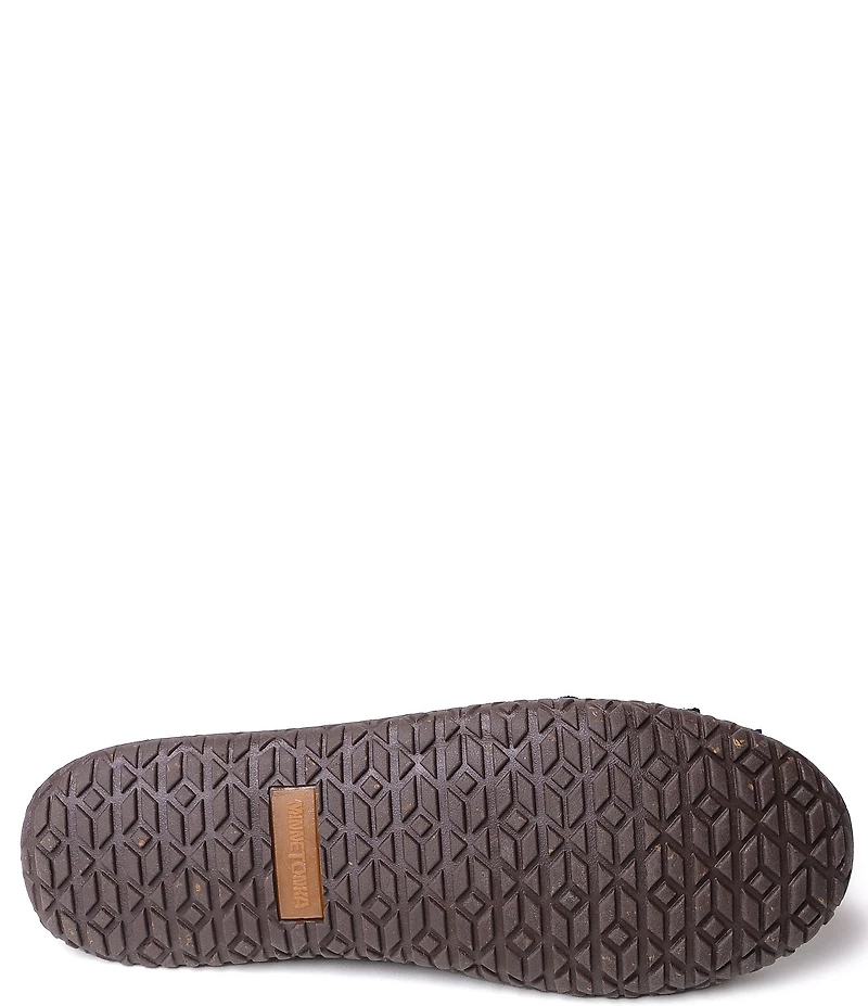 Minnetonka Kilty Tread Suede Bow Detail Moccasins