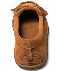 Minnetonka Kilty Tread Suede Bow Detail Moccasins