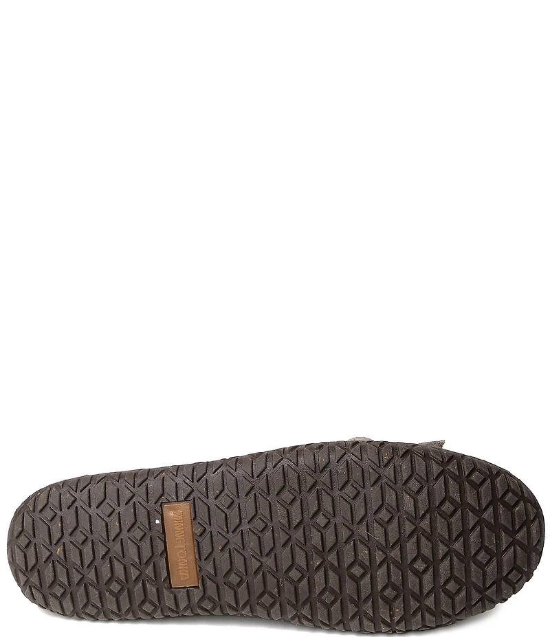Minnetonka Kilty Tread Suede Bow Detail Moccasins