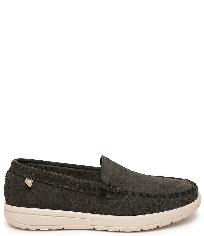 Minnetonka Men's Discover Classic Suede Slip On Loafers