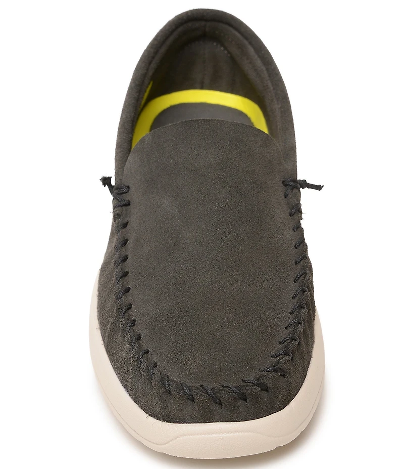 Minnetonka Men's Discover Classic Suede Slip On Loafers