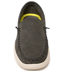Minnetonka Men's Discover Classic Suede Slip On Loafers