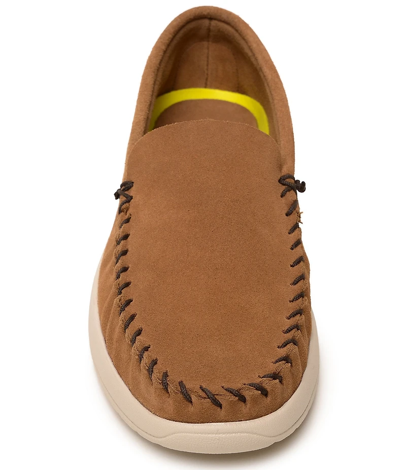 Minnetonka Men's Discover Classic Suede Slip On Loafers