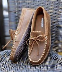 Minnetonka Men's Water Resistant Tie Tread Moccasin Loafers