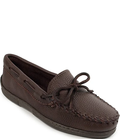 Minnetonka Moosehide Classic Bow Detail Moccasin Boat Shoes