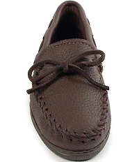 Minnetonka Moosehide Classic Bow Detail Moccasin Boat Shoes