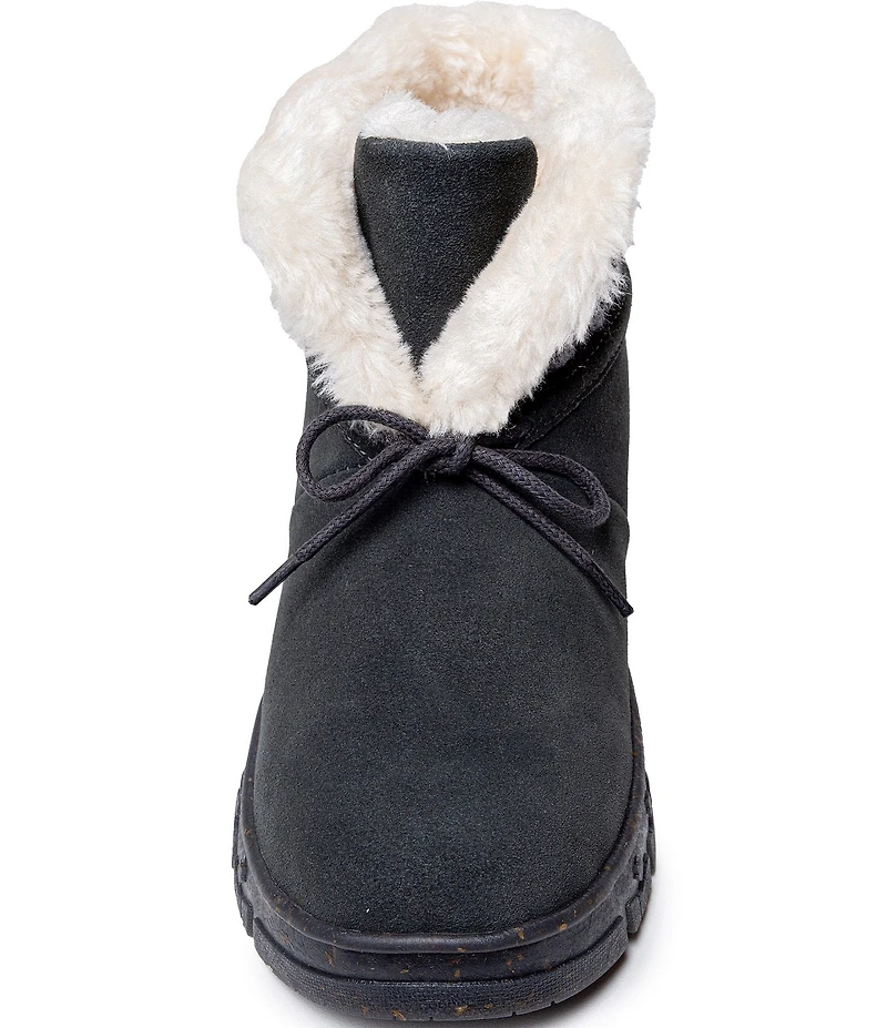 Minnetonka Norean Suede Sweater Knit Slipper Booties