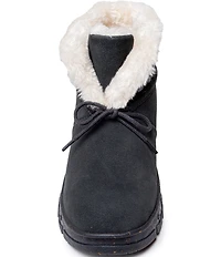Minnetonka Norean Suede Sweater Knit Slipper Booties