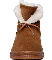 Minnetonka Norean Suede Sweater Knit Slipper Booties