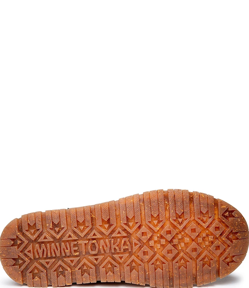 Minnetonka Norean Suede Sweater Knit Slipper Booties