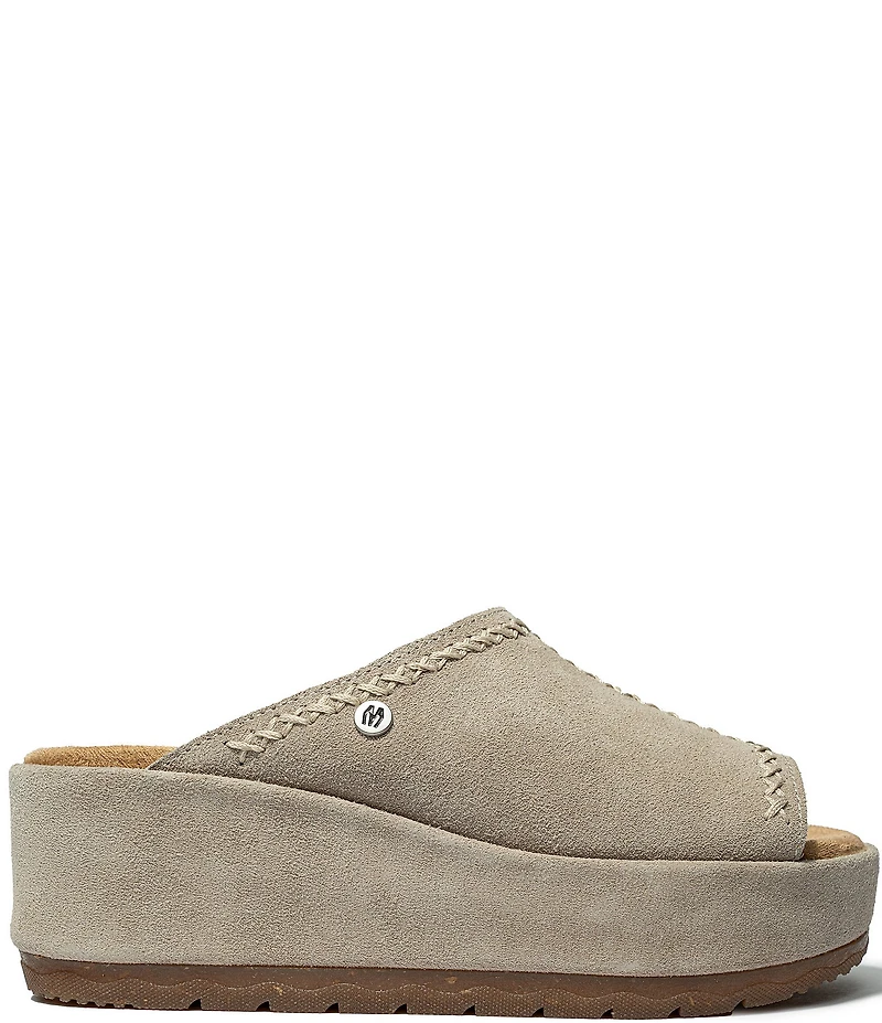 Minnetonka Paislee Suede Platform Slides