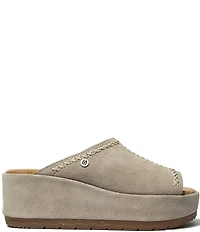 Minnetonka Paislee Suede Platform Slides