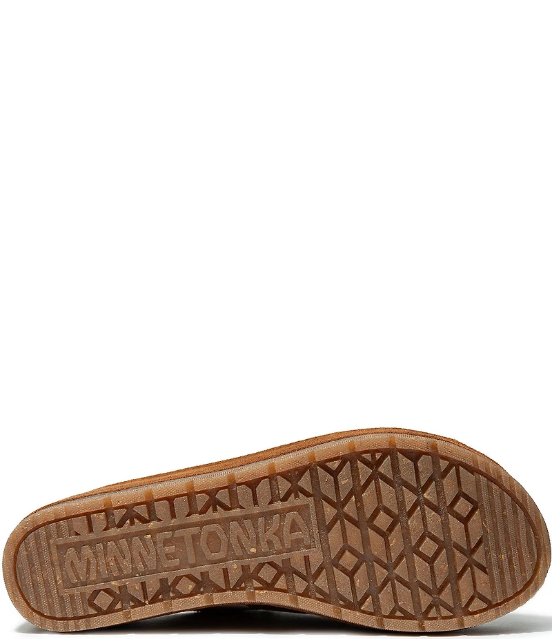 Minnetonka Paislee Suede Platform Slides