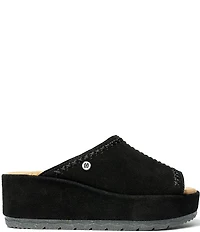 Minnetonka Paislee Suede Platform Slides