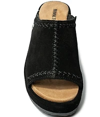 Minnetonka Paislee Suede Platform Slides