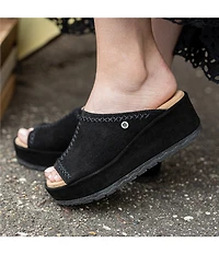 Minnetonka Paislee Suede Platform Slides