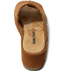 Minnetonka Paislee Suede Platform Slides