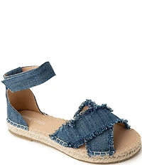 Minnetonka Pemma Denim Ankle Strap Espadrille Sandals