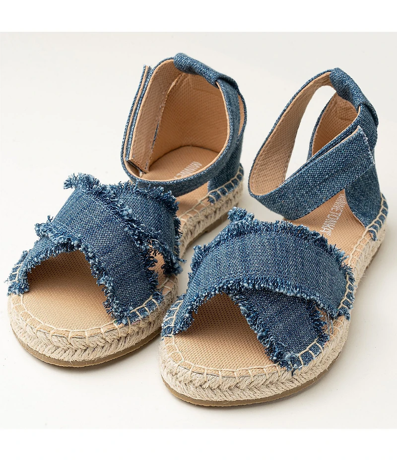 Minnetonka Pemma Denim Ankle Strap Espadrille Sandals