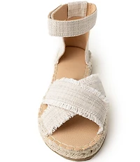 Minnetonka Pemma Herringbone Ankle Strap Espadrille Sandals