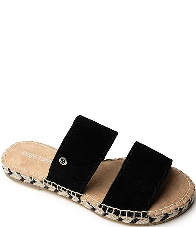Minnetonka Poppie Suede Espadrille Flat Sandals