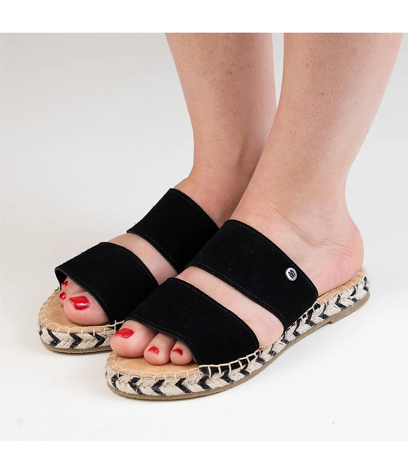 Minnetonka Poppie Suede Espadrille Flat Sandals