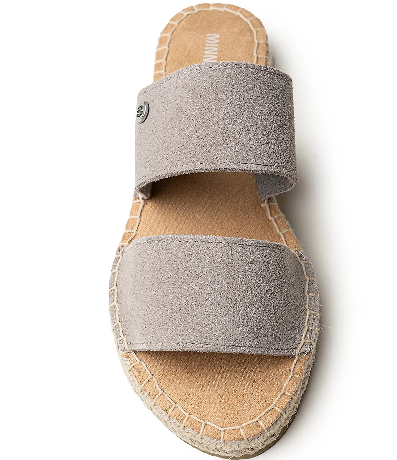 Minnetonka Poppie Suede Espadrille Flat Sandals