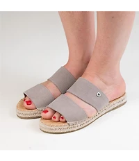 Minnetonka Poppie Suede Espadrille Flat Sandals