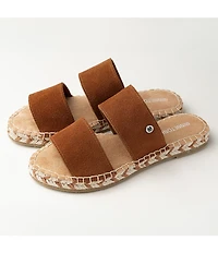 Minnetonka Poppie Suede Espadrille Flat Sandals