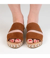 Minnetonka Poppie Suede Espadrille Flat Sandals