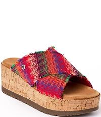 Minnetonka Posey Horizon Platform Slide Sandals