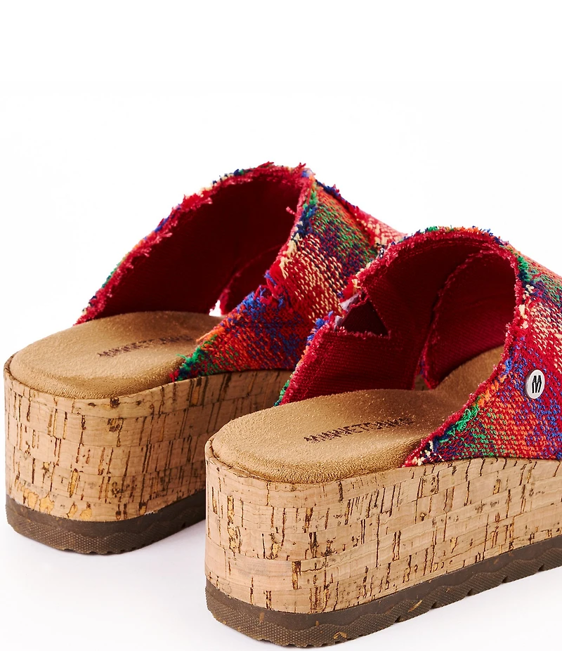 Minnetonka Posey Horizon Platform Slide Sandals